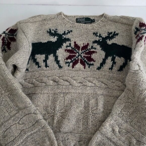 POLO RALPH LAUREN VTG WOOL SWEATER! - Picture 4 of 15